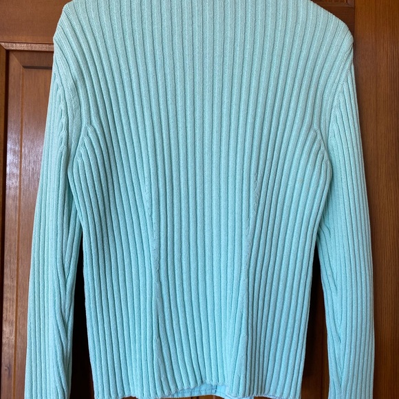 Blue Willis button up flower patterned sweater - Picture 3 of 4